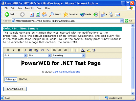 Screenshot of PowerWEB TextBox for ASP.NET