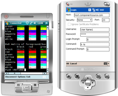 Screenshot of PowerTCP Emulation for .NET CF