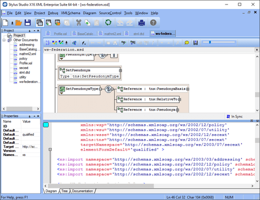 Schermata di Stylus Studio XML Professional Suite