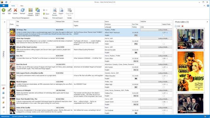 Captura de pantalla de XtraGrid .NET Suite