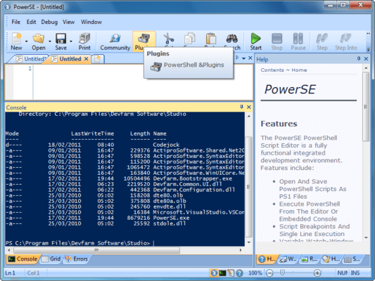 Captura de tela do PowerSE