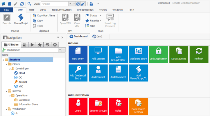Screenshot of Remote Desktop Manager
