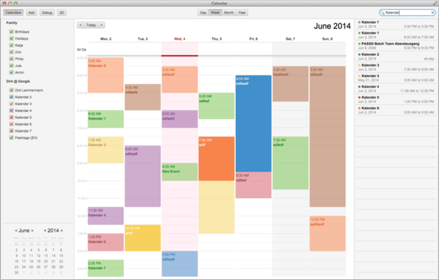 Screenshot of CalendarFX