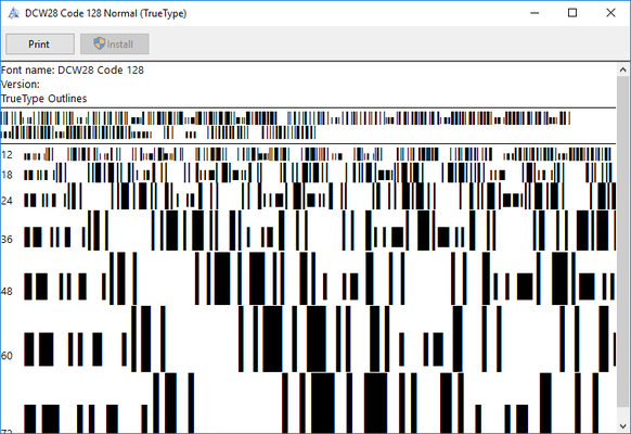 Dfont Barcode Fonts For Windows Code 128ean 128 4439