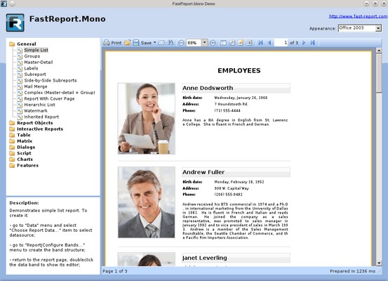 FastReport .NET Mono 屏幕截图