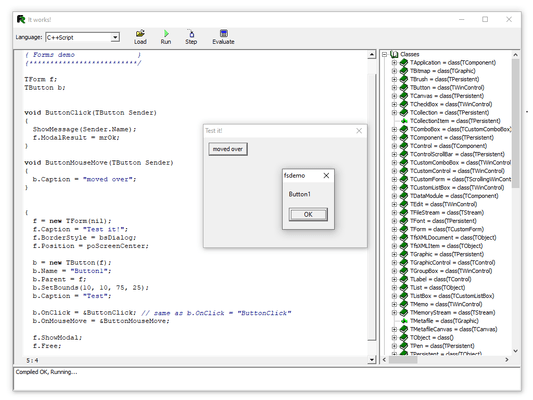 Screenshot of FastScript