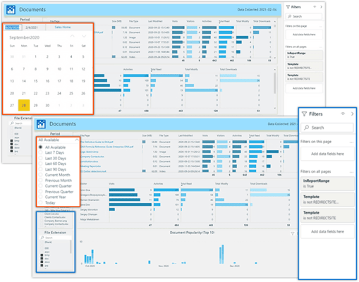 Captura de pantalla de HarePoint Analytics for SharePoint Online