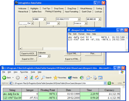 Screenshot of Infragistics ActiveX Component Suite