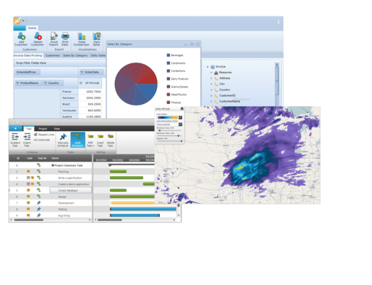 Captura de tela do Infragistics NetAdvantage for Silverlight