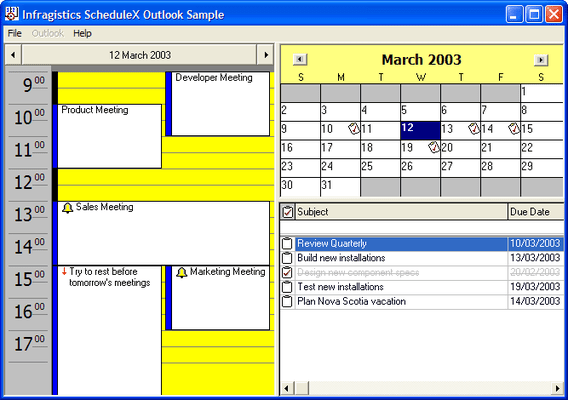 Screenshot of ScheduleX