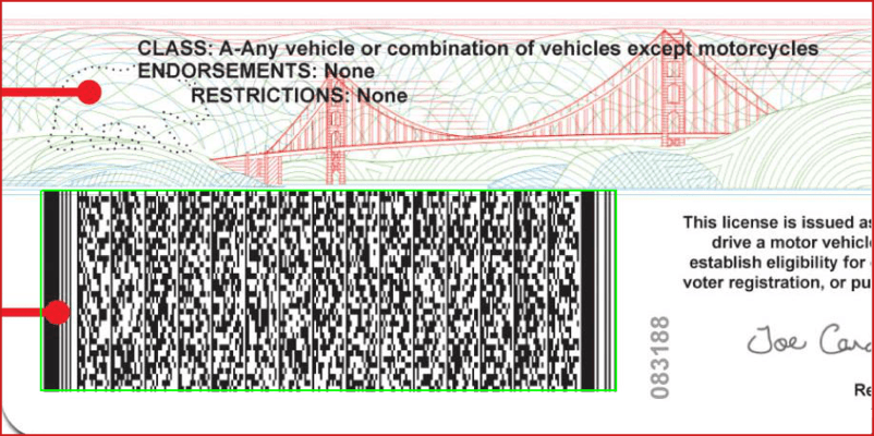 drivers license barcode software