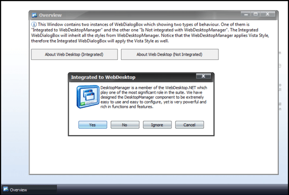 Screenshot of WebDialogBox