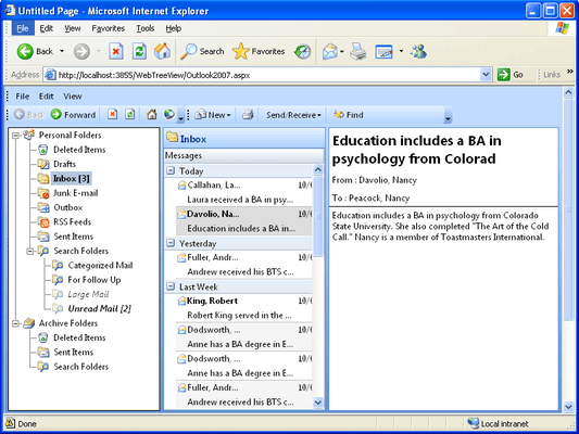 Screenshot of WebTreeView