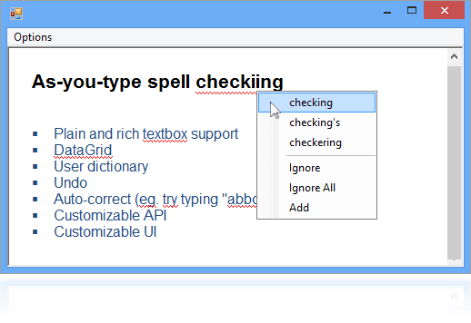 Screenshot of RapidSpell WPF