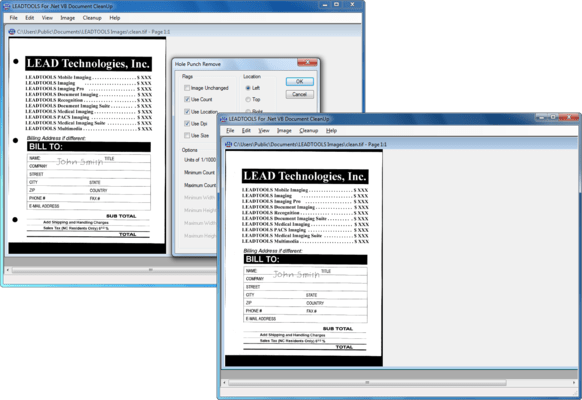 LEADTOOLS Document SDK（英語版） のスクリーンショット