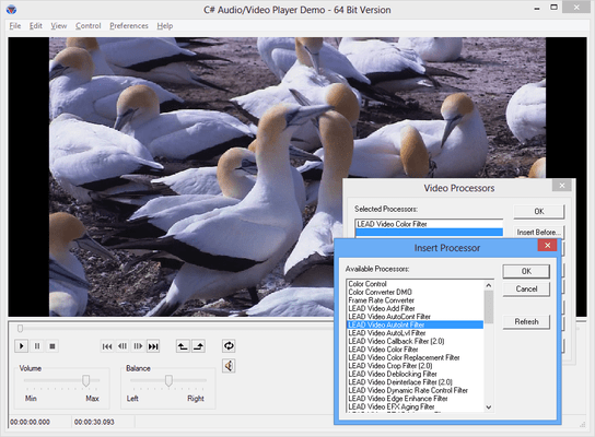 Screenshot of LEADTOOLS Multimedia SDK