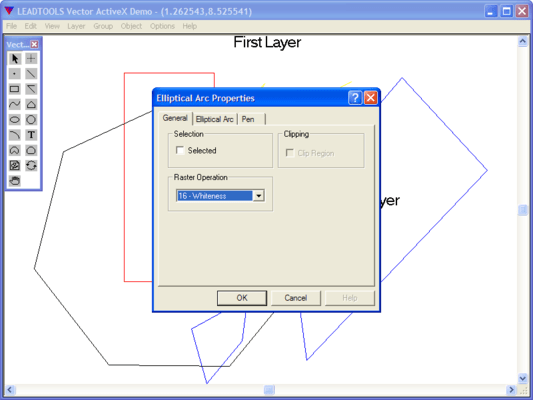 Captura de pantalla de LEADTOOLS Vector Imaging Pro SDK Add-On Runtimes