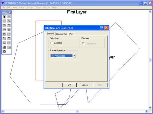 Captura de tela do LEADTOOLS Vector Imaging Pro SDK