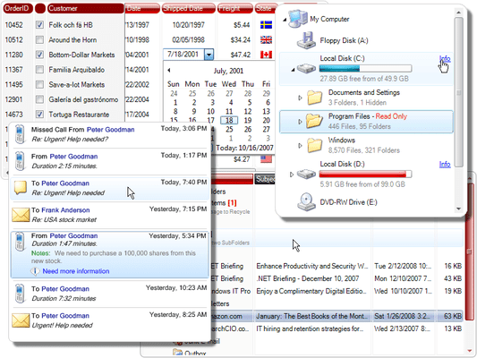 Screenshot of IntegralUI Lists