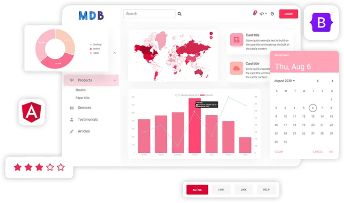 Screenshot von MDB Pro Angular