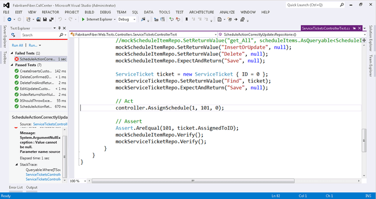 Captura de tela do Microsoft Visual Studio Test Professional 2022