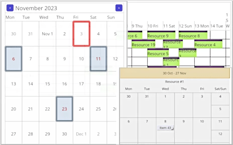 MindFusion.Scheduling for .NET MAUI 的螢幕截圖