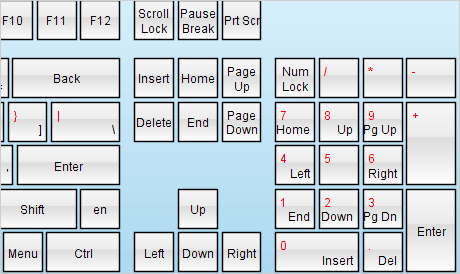 Screenshot of MindFusion.Virtual Keyboard for Java Swing