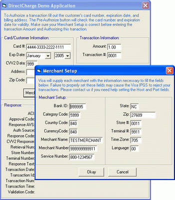 Schermata di E-Payment Integrator ActiveX/COM Edition