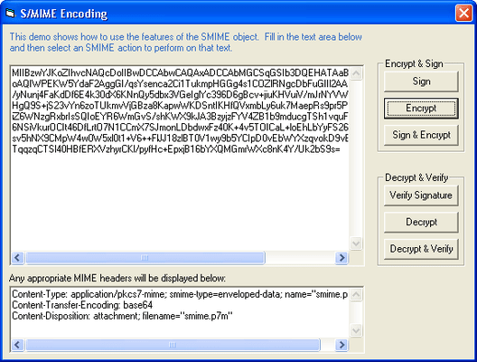 IP*Works! S/MIME ActiveX COM Edition 的螢幕截圖