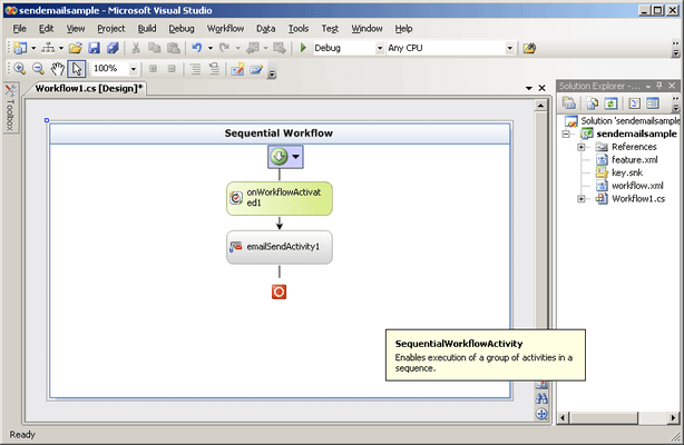Schermata di /n software SharePoint Workflow Extensions