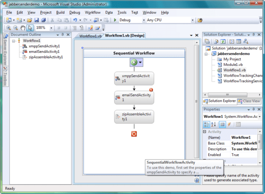 Schermata di /n software Workflow Activities