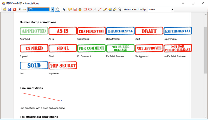 Captura de pantalla de PDFView4NET Windows Forms Edition