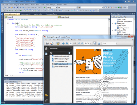 Screenshot of PDFlib+PDI