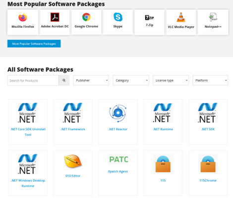 Screenshot of Raynet Package Store