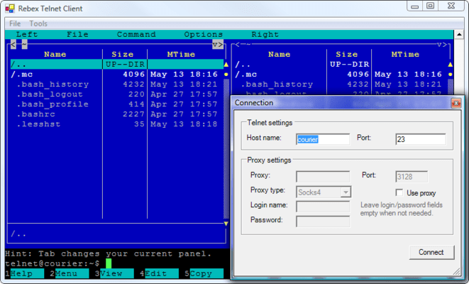 Rebex Telnet for .NET 的螢幕截圖