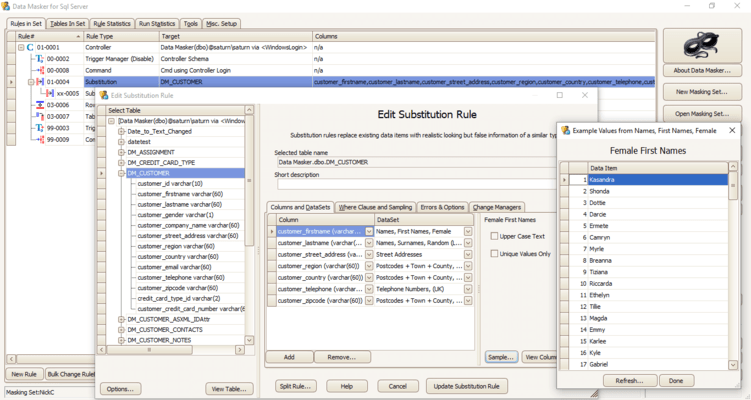 Data Masker for SQL Server 스크린샷