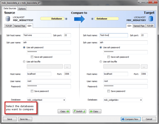 MySQL Compare MySQL Compare