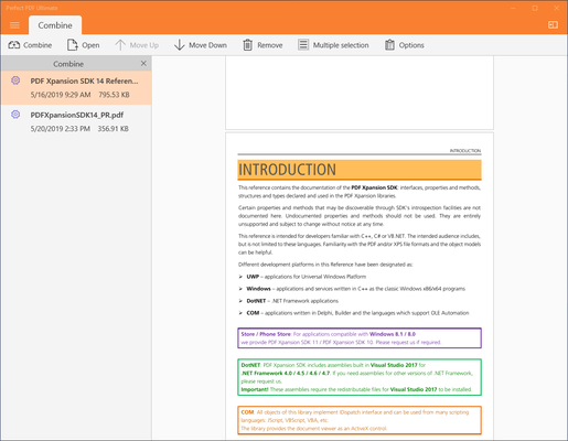 Screenshot of PDF Xpansion SDK - PDF Combiner and Splitter