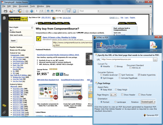Screenshot of Syncfusion Essential PDF for WPF