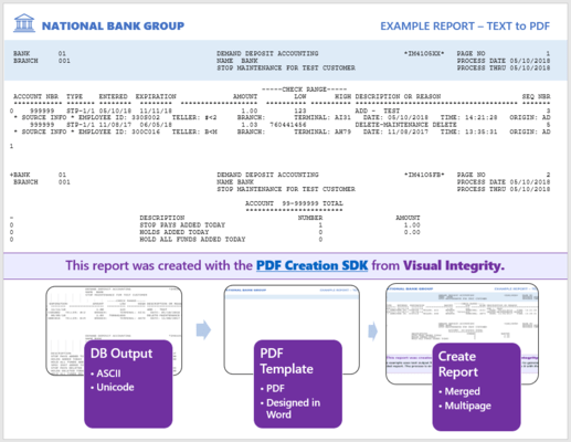 Capture d'écran de Visual Integrity PDF Creation SDK