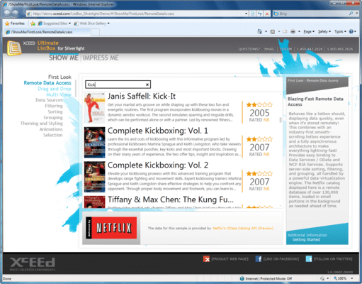 Screenshot of Xceed Ultimate ListBox for Silverlight