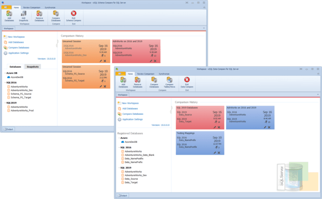 Screenshot of xSQL Software Comparison Bundle for SQL Server