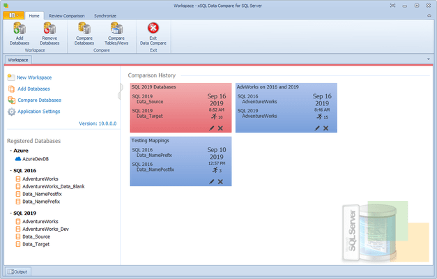 Screenshot of xSQL Software Data Compare for SQL Server