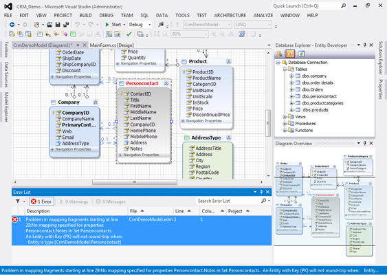 Models are validated in background while being edited.