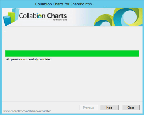 Install Collabion Charts for SharePoint with just a few clicks.