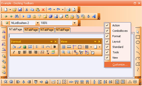 <strong>Distinguishable and stylish menus and toolbars.</strong><br /><br />