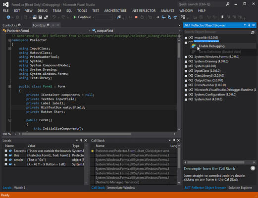 <strong>Debug into any code, in Visual Studio.</strong><br /><br />