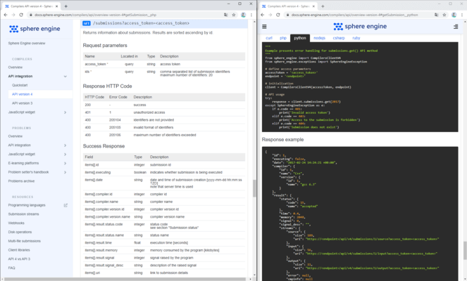 Sphere Engine RESTful API