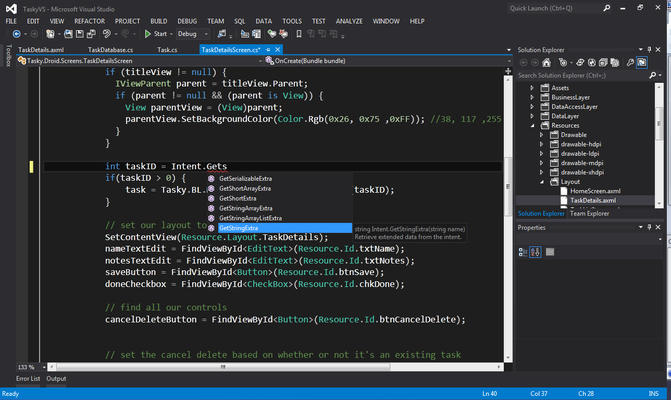 Learn native SDKs and be more productive with IntelliSense.