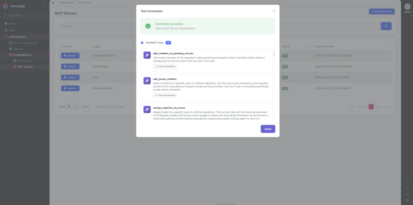 AI Management: MCP (Model Context Protocol) Support